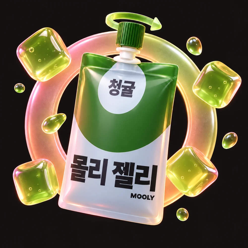 청귤 맛 파우치, 짙은 초록 캡