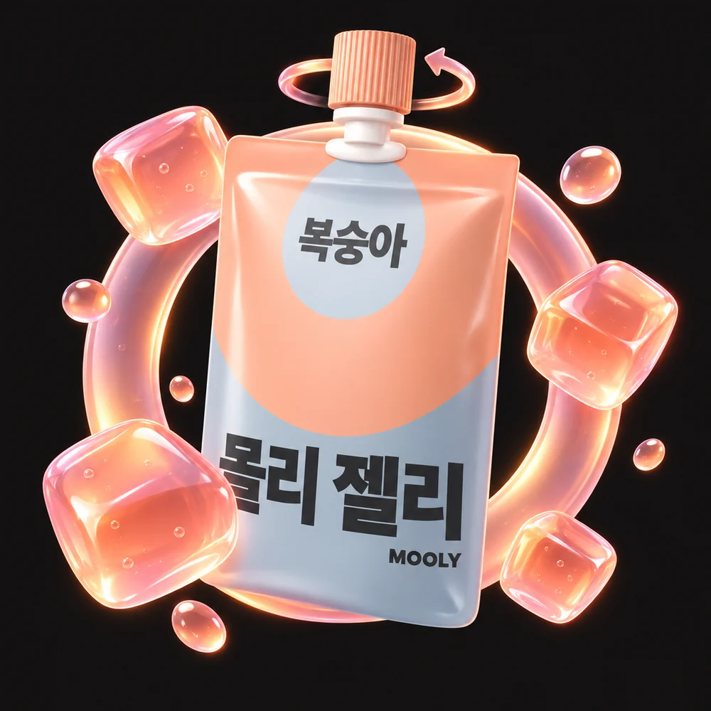 복숭아 맛 파우치, 살구빛 캡